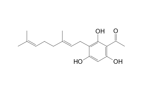 1-[3-[(2E)-3,7-dimethylocta-2,6-dienyl]-2,4,6-trihydroxy-phenyl]ethanone