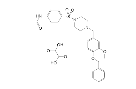 N-(4-((4-(4-(benzyloxy)-3-methoxybenzyl)piperazin-1-yl)sulfonyl)phenyl)acetamide oxalate