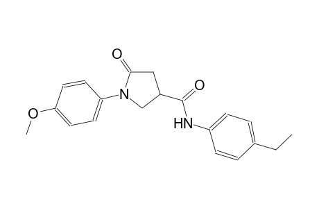 3-pyrrolidinecarboxamide, N-(4-ethylphenyl)-1-(4-methoxyphenyl)-5-oxo-