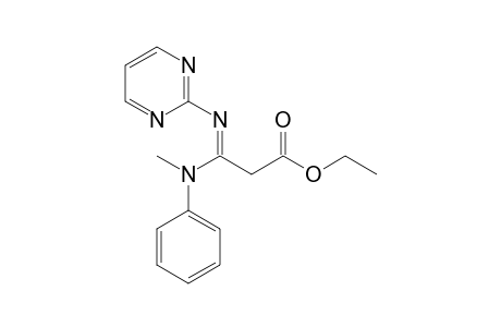 Ethyl 3-[methyl(phenyl)amino]-3-(pyrimidin-2'-ylimino)propanoate
