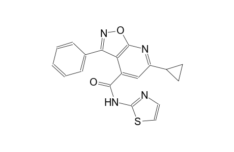 isoxazolo[5,4-b]pyridine-4-carboxamide, 6-cyclopropyl-3-phenyl-N-(2-thiazolyl)-