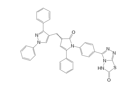 3-(4-(3-((1,3-diphenyl-1H-pyrazol-4-yl)methylene)-2-oxo-5-phenyl-2,3-dihydropyrrol-1-yl)phenyl)-[1,2,4]triazolo[3,4-b][1,3,4]thiadiazol-6(5H)-one