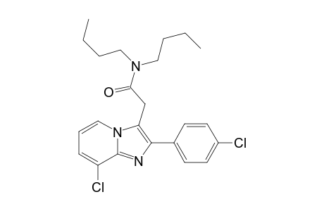 N,N-Dibutyl-[2'-(p-chlorophenyl)-8'-chloroimidazo[1,2-a]pyridin-3'-yl]acetamide