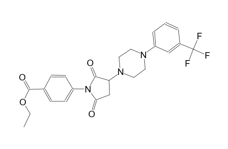 ethyl 4-(2,5-dioxo-3-{4-[3-(trifluoromethyl)phenyl]-1-piperazinyl}-1-pyrrolidinyl)benzoate