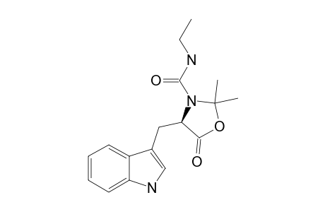 3-ETHYLCARBAMOYL-4-(3-INDOLYLMETHYL)-1,3-OXAZOLIDIN-5-ONE