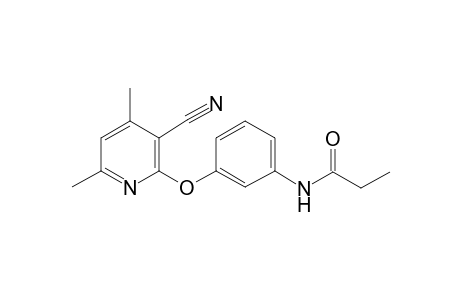 N-[3-(3-cyano-4,6-dimethyl-pyridin-2-yl)oxyphenyl]propanamide