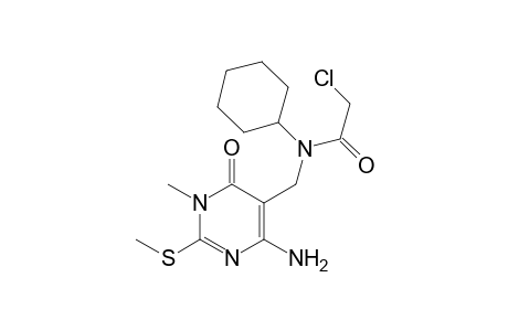 N-{[4-Amino-1-methyl-2-(methylthio)-6-oxo-1,6-dihydropyrimidin-5-yl]methyl}-2-chloro-N-cyclohexylacetamide