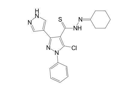 5-Chloro-1-phenyl-1H,1'H-[3,4']bipyrazolyl-4-carbothioic acid cyclohexylidene-hydrazide