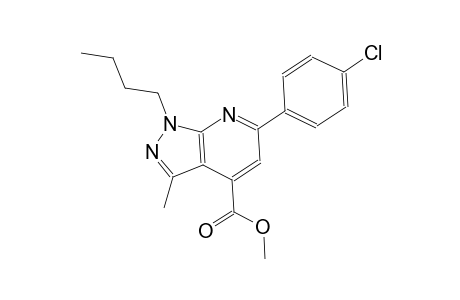 methyl 1-butyl-6-(4-chlorophenyl)-3-methyl-1H-pyrazolo[3,4-b]pyridine-4-carboxylate