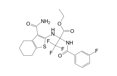 Ethyl 2-([3-(aminocarbonyl)-4,5,6,7-tetrahydro-1-benzothien-2-yl]amino)-3,3,3-trifluoro-2-[(3-fluorobenzoyl)amino]propanoate