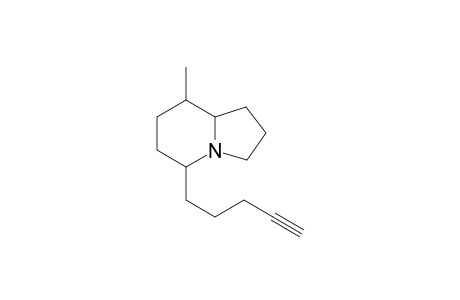 5-(Pent-4'-yn-1'-yl)-8-methylindolizidine