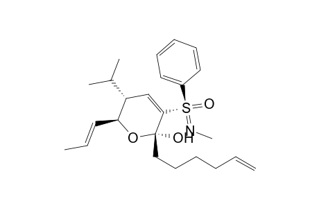 (2R,5R,6S)-2-(Hex-5-enyl)-5-isopropyl-3-[(S)-N-methyl-S-phenylsulfonimidoyl]-6-[(E)-prop-1-enyl]-5,6-dihydro-2H-pyran-2-ol