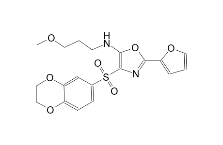 5-oxazolamine, 4-[(2,3-dihydro-1,4-benzodioxin-6-yl)sulfonyl]-2-(2-furanyl)-N-(3-methoxypropyl)-