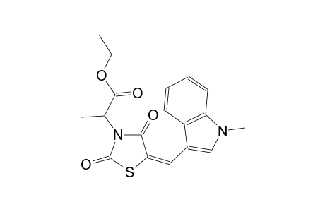 ethyl 2-{(5E)-5-[(1-methyl-1H-indol-3-yl)methylene]-2,4-dioxo-1,3-thiazolidin-3-yl}propanoate