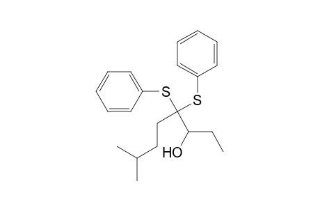 3-Octanol, 7-methyl-4,4-bis(phenylthio)-
