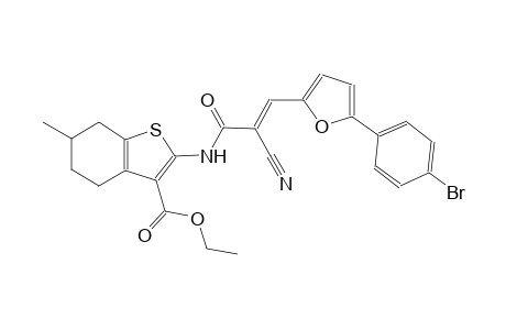 ethyl 2-({(2E)-3-[5-(4-bromophenyl)-2-furyl]-2-cyano-2-propenoyl}amino)-6-methyl-4,5,6,7-tetrahydro-1-benzothiophene-3-carboxylate