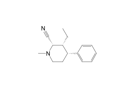 2-Piperidinecarbonitrile, 3-ethyl-1-methyl-4-phenyl-, (2.alpha.,3.alpha.,4.alpha.)-