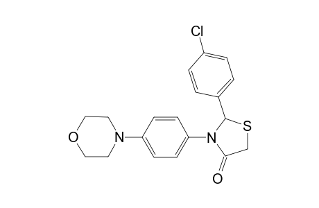 2-(4'-Chlorophenyl)-3-(4-N-morpholinophenyl)-1,3-thiazolidin-4-one