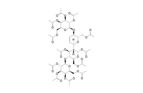 #10;1,3,6-TRI-O-ACETYL-2-C-[6-O-ACETYL-2,3-DIDEOXY-4-(2,3,4,6-TETRA-O-ACETYL-BETA-D-GALACTOPYRANOSYL)-ALPHA-D-ERYTHRO-HEX-2-ENOPYRANOSYL]-4-(2,3,4,6-TETRA-O-AC