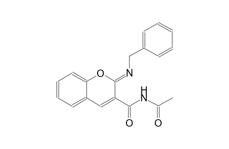 N-[((2Z)-2-{[(Z)-phenylmethyl]imino}-2H-chromen-3-yl)carbonyl]acetamide