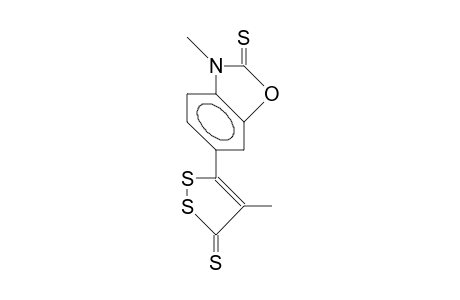 4-Methyl-5-(N-methyl-2-thioxo-2,3-dihydro-benzoxazol-6-yl)-1,2-dithiole-3-thione