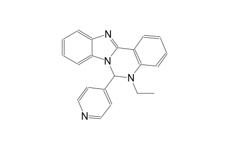 5-ethyl-6-(4-pyridinyl)-5,6-dihydrobenzimidazo[1,2-c]quinazoline