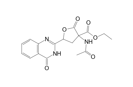 3-Acetylamino-oxo-5-(4-oxo-3,4-dihydroquinazolin-2-yl)tetrahydrofuran-3-carboxylic acid ethyl ester