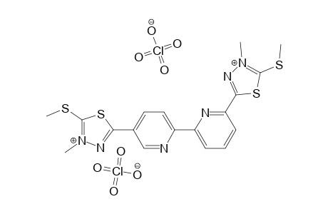 2,2'-(6,6'-Bipyridinediyl)bis(4-methyl-5-(methylthio)-1,3,4-thiadiazolium) Diperchlorate