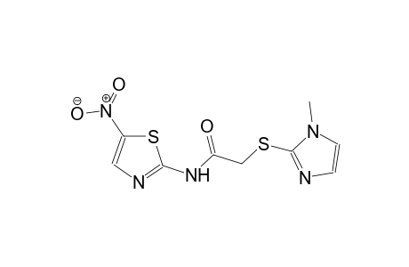 2-[(1-Methyl-1H-imidazol-2-yl)sulfanyl]-N-(5-nitro-1,3-thiazol-2-yl)acetamide