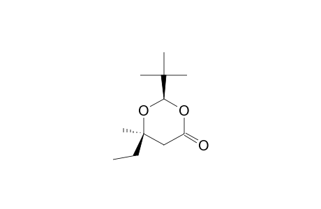 1,3-Dioxan-4-one, 2-(1,1-dimethylethyl)-6-ethyl-6-methyl-, (2R-cis)-