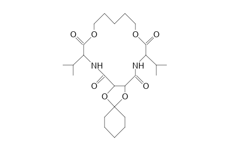 (3S,10S)-3,10-Diisopropyl-6,7-(1,1-cyclohexanediyloxy)-1,12-dioxa-4,9-diaza-cycloheptadecane-2,5,8,11-tetrone