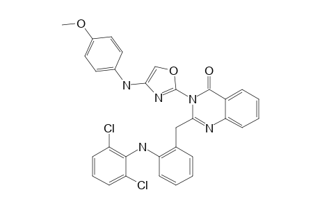 2-[2-(2,6-DICHLOROPHENYLAMINO)-PHENYLMETHYL]-3-[4-[(4-METHOXYPHENYL)-AMINO]-1,3-OXAZOL-2-YL]-QUINAZOLIN-4(3H)-ONE