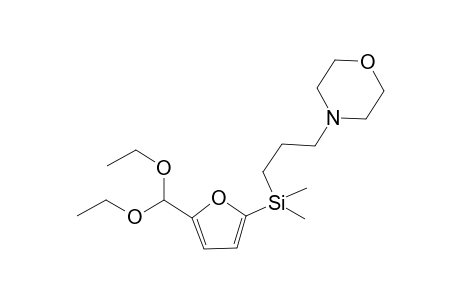 1-{3-[Dimethyl(5-diethoxymethylfuran-2-yl)silyl]propyl}morpholine