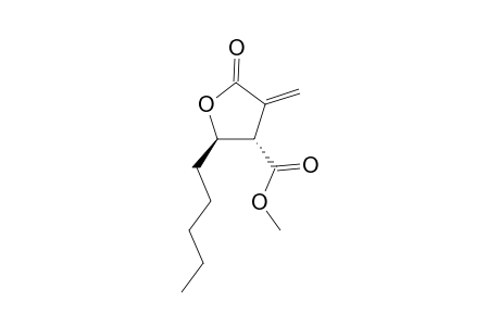 (2R*,3S*)-4-Methylene-5-oxo-2-pentyltetrahydrofuran-3-carboxylic acid methyl ester