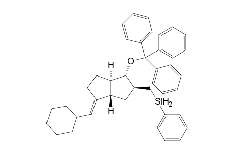 (5E,1R*,2R*,4S*,8R*)-5-(Cyclohexylmethylene)-2-[(phenylsilyl)methyl]-1-[(triphenylmethyl)oxy]bicyclo[3.3.0]octane