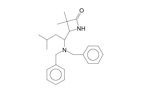 Azetidin-2-one, 3,3-dimethyl-4-(1-dibenzylamino-3-methylbutyl)-