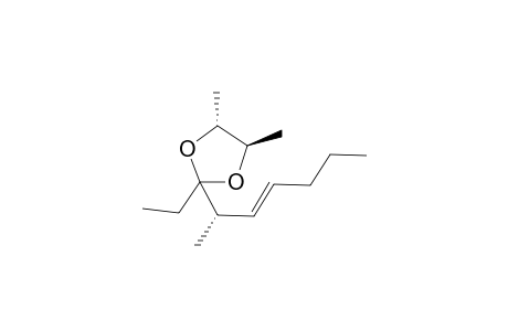 (4R,5R)-2-ethyl-2-[(E,2S)-hept-3-en-2-yl]-4,5-dimethyl-1,3-dioxolane