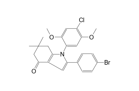 2-(4-bromophenyl)-1-(4-chloro-2,5-dimethoxyphenyl)-6,6-dimethyl-1,5,6,7-tetrahydro-4H-indol-4-one
