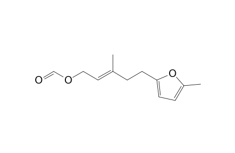 E-Formic acid 3-methyl-5-(5-methyl-furan-2-yl)-pent-2-enyl ester