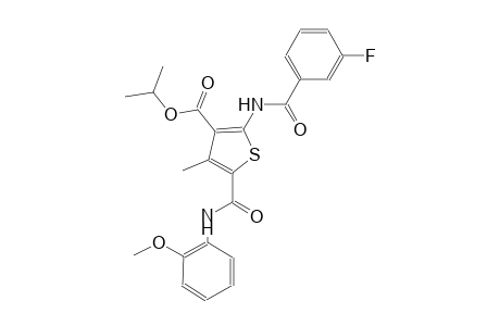 isopropyl 2-[(3-fluorobenzoyl)amino]-5-[(2-methoxyanilino)carbonyl]-4-methyl-3-thiophenecarboxylate