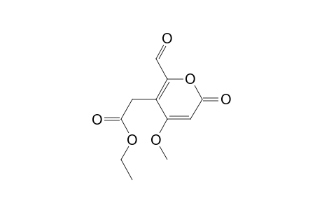 2-(2-formyl-4-methoxy-6-oxo-3-pyranyl)acetic acid ethyl ester