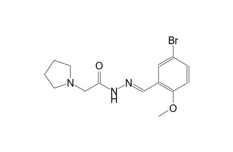 N'-[(E)-(5-bromo-2-methoxyphenyl)methylidene]-2-(1-pyrrolidinyl)acetohydrazide