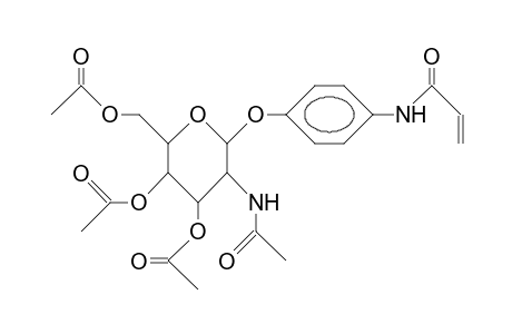 P-Vinylcarbonylamino-phenyl 3,4,6-tri-O-acetyl-2-acetamido-2-deoxy-B-D-glucopyranoside