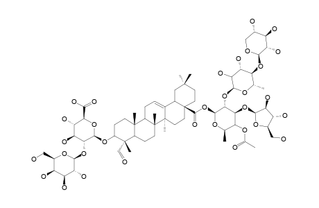 VACCAROSIDE-G;3-O-[BETA-D-GALACTOPYRANOSYL-(1->2)-BETA-D-GLUCURONOPYRANOSYL]-GYPSOGENIN-28-O-BETA-D-XYLOPYRANOSYL-(1->4)-ALPHA-L-RHAMNOPYRANOSYL-(1