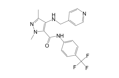 2,5-Dimethyl-4-(4-pyridylmethylamino)-N-[4-(trifluoromethyl)phenyl]pyrazole-3-carboxamide