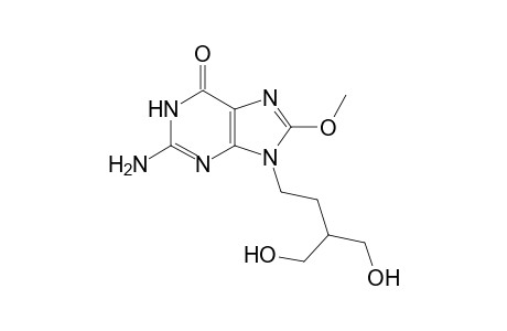 2-amino-9-(4-hydroxy-3-methylol-butyl)-8-methoxy-3H-purin-6-one