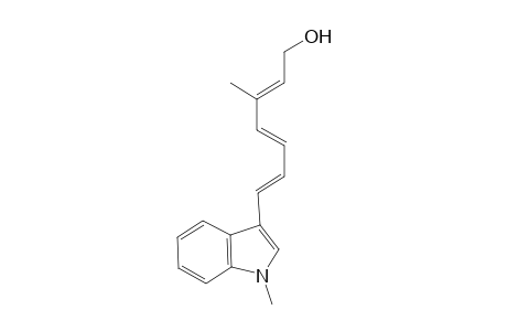 (2E,4E,6E)-3-Methyl-7-(1-methyl-1H-indol-3-yl)hepta-2,4,6-trien-1-ol