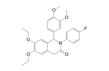1-(3,4-dimethoxyphenyl)-6,7-diethoxy-2-(4-fluorophenyl)-1,4-dihydro-3(2H)-isoquinolinone