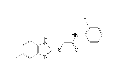 N-(2-fluorophenyl)-2-[(5-methyl-1H-benzimidazol-2-yl)sulfanyl]acetamide