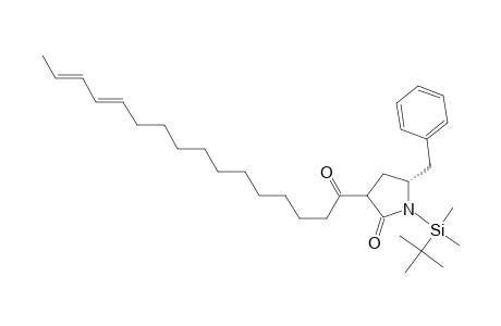 2-Pyrrolidinone, 1-[(1,1-dimethylethyl)dimethylsilyl]-3-(1-oxo-12,14-hexadecadienyl)-5-(phenylmethyl)-, [3S-[2.alpha.(12E,14E),5.alpha.]]-